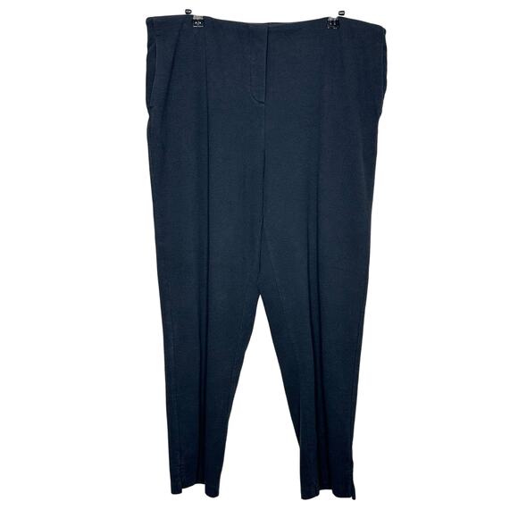 J. Jill Pants - J Jill Pure Jill Textured Black Stretch Dress Pants Pull On Cotton Large Petite